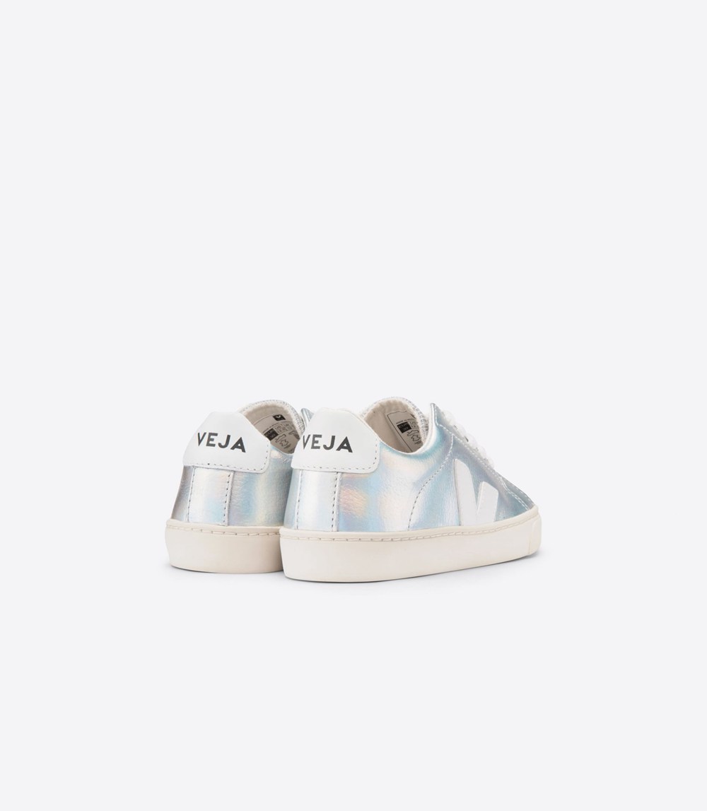 Veja Sneakers Kids - Esplar Lace Leather Unicorn - Silver/White - 7021UWEVS